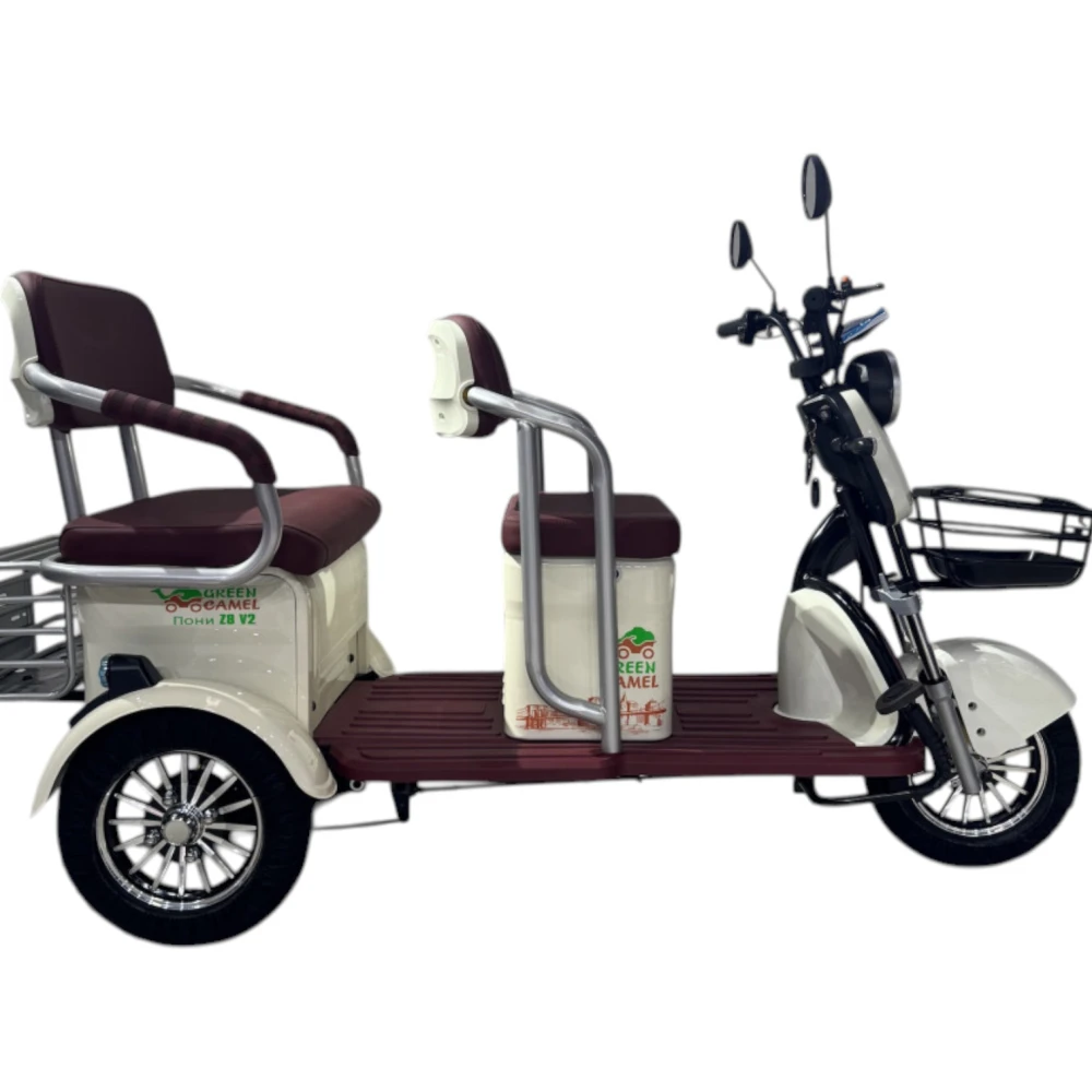 Электротрицикл GreenCamel Пони Z8 V2 (72V20Ah 1000W) дифференциал Красно-Белый 2